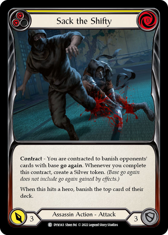 Sack the Shifty (Yellow) [DYN143] (Dynasty)  Rainbow Foil | Gamers Paradise
