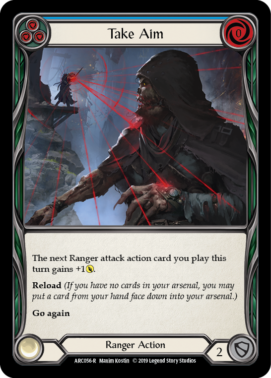 Take Aim (Blue) [ARC056-R] (Arcane Rising)  1st Edition Rainbow Foil | Gamers Paradise