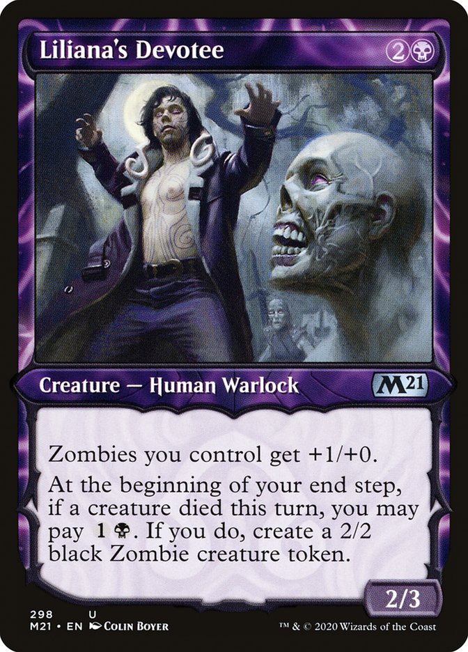Liliana's Devotee (Showcase) [Core Set 2021] | Gamers Paradise