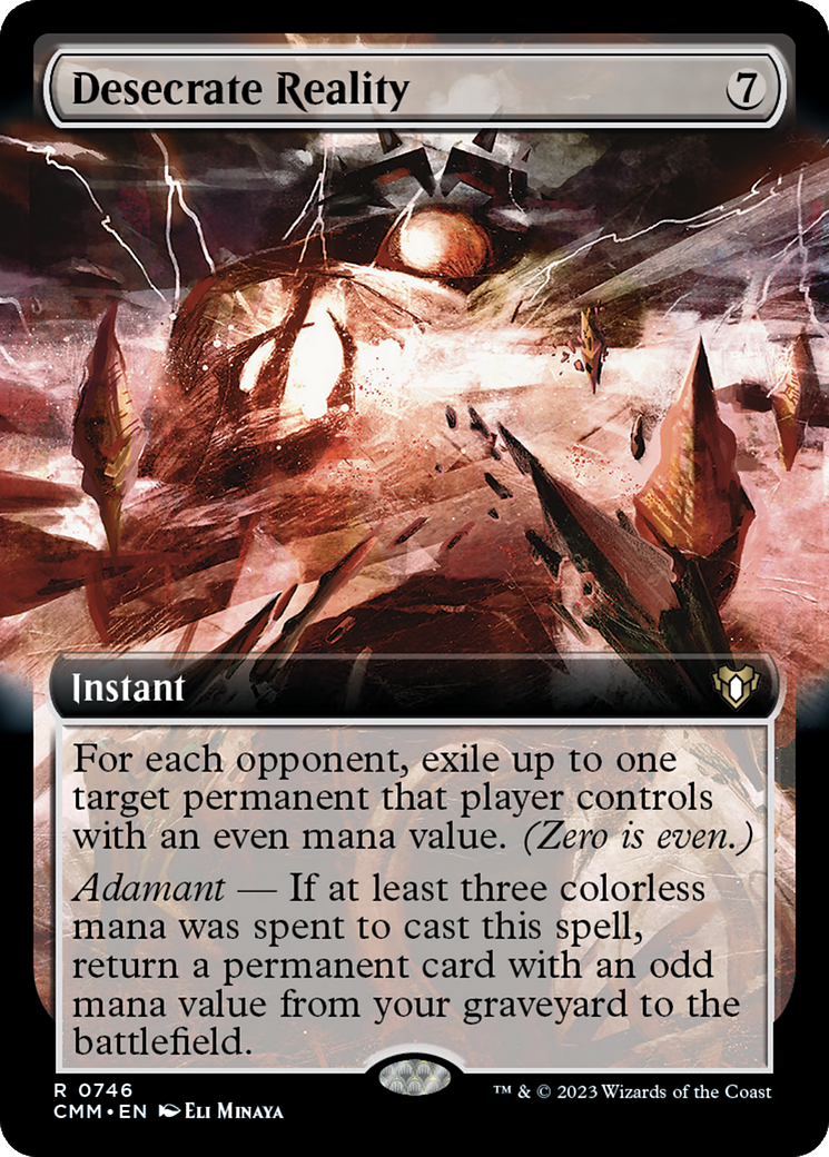 Desecrate Reality (Extended Art) [Commander Masters] | Gamers Paradise
