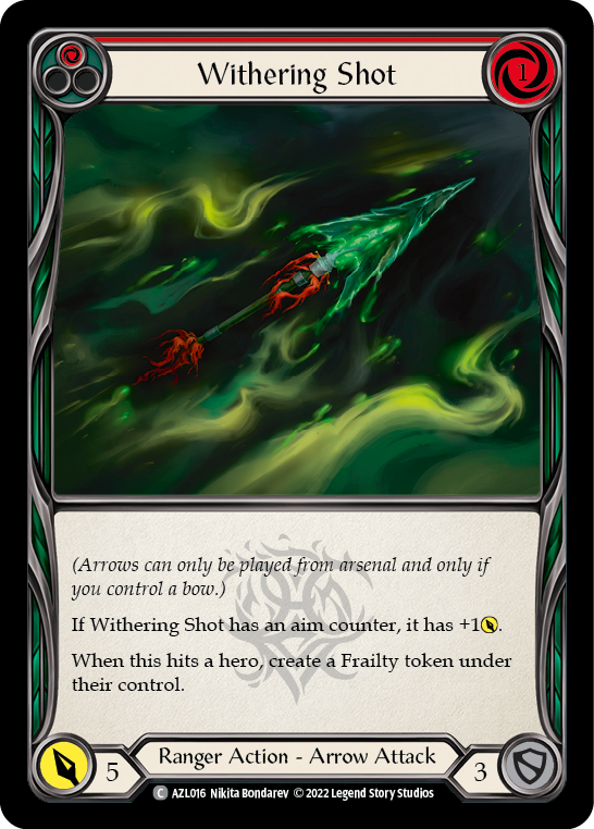 Withering Shot (Red) [AZL016] (Outsiders Azalea Blitz Deck) | Gamers Paradise
