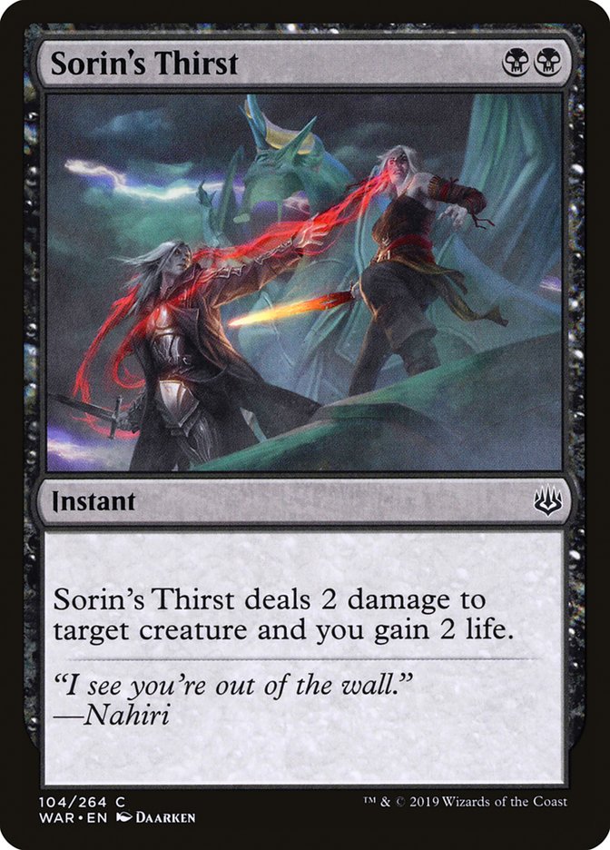 Sorin's Thirst [War of the Spark] | Gamers Paradise
