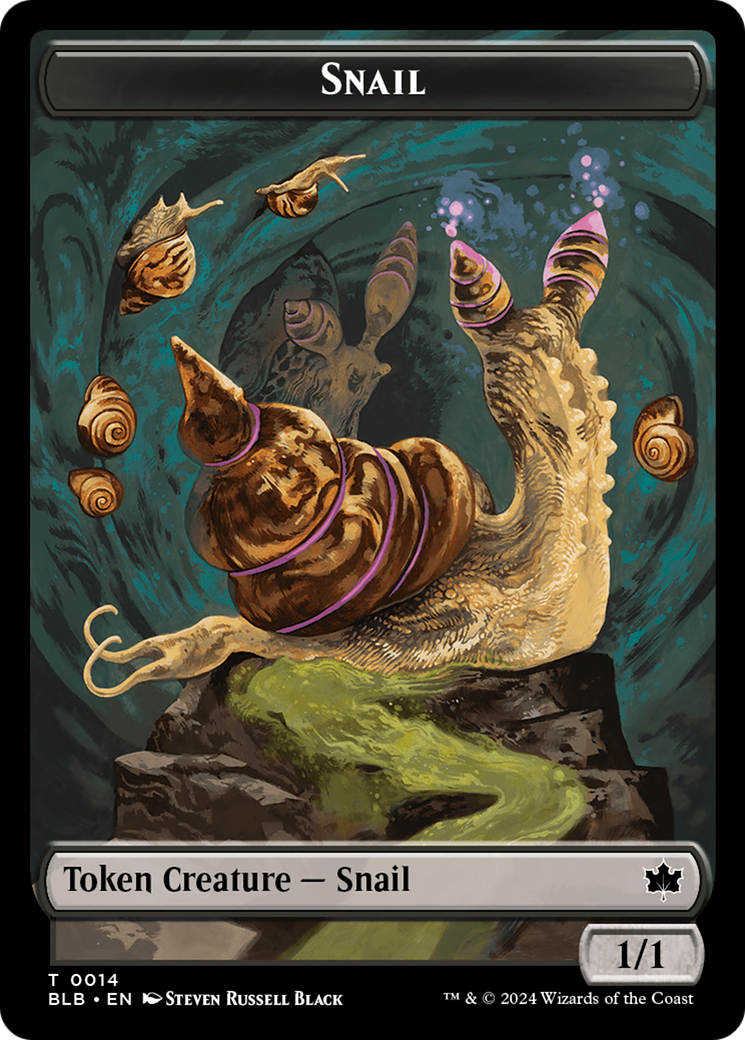 Snail // Thundertrap Trainer Double-Sided Token [Bloomburrow Tokens] | Gamers Paradise