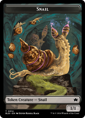 Snail // Thundertrap Trainer Double-Sided Token [Bloomburrow Tokens] | Gamers Paradise