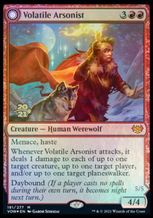 Volatile Arsonist // Dire-Strain Anarchist [Innistrad: Crimson Vow Prerelease Promos] | Gamers Paradise