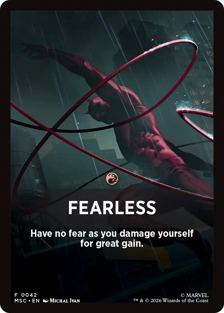 Fearless Theme Card [Marvel Super Heroes Commander] | Gamers Paradise
