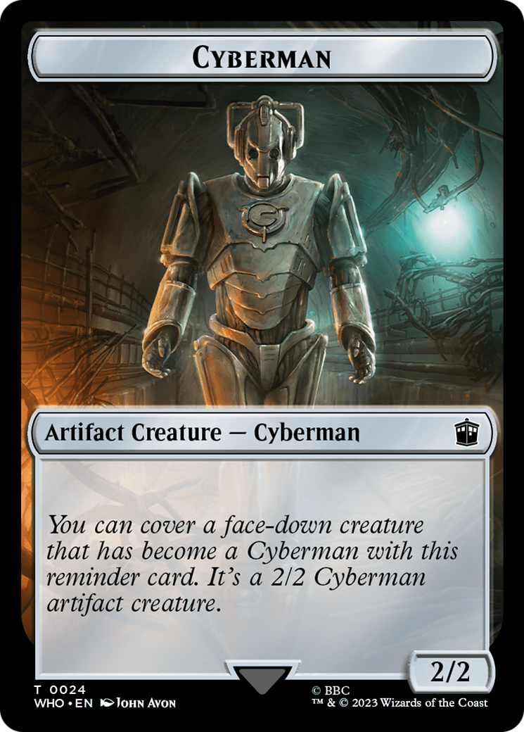 Alien // Cyberman Double-Sided Token [Doctor Who Tokens] | Gamers Paradise