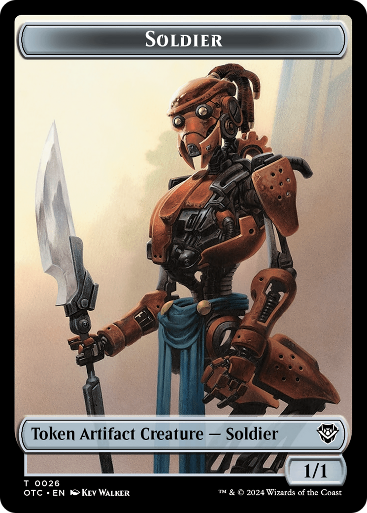 Drake // Soldier (0026) Double-Sided Token [Outlaws of Thunder Junction Commander Tokens] | Gamers Paradise