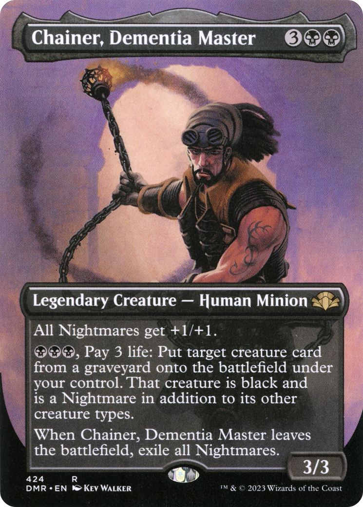 Chainer, Dementia Master (Borderless Alternate Art) [Dominaria Remastered] | Gamers Paradise