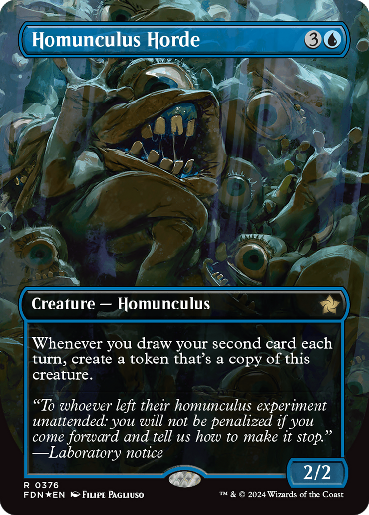 Homunculus Horde (Borderless) (Mana Foil) [Foundations] | Gamers Paradise