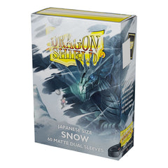 Dragon Shield: Japanese Size 60ct Sleeves - Snow (Dual Matte) | Gamers Paradise