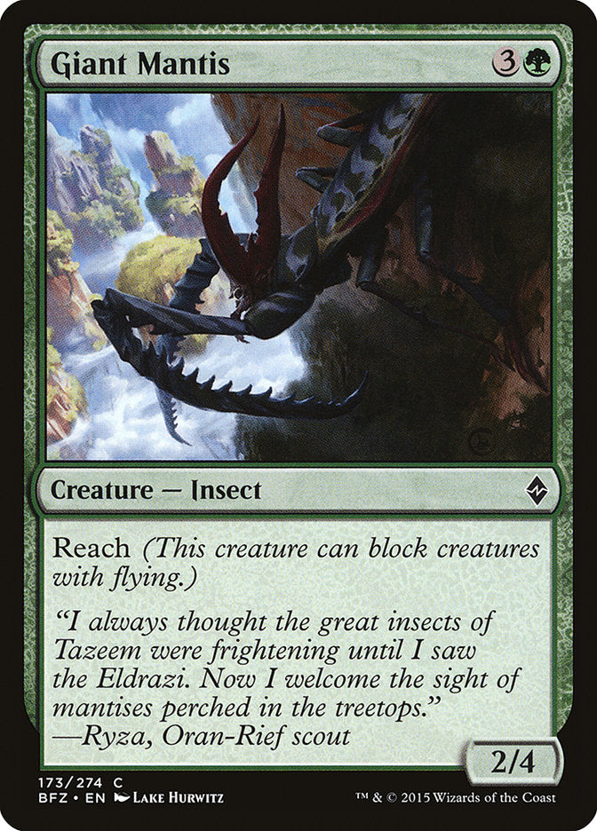 Giant Mantis [Battle for Zendikar] | Gamers Paradise