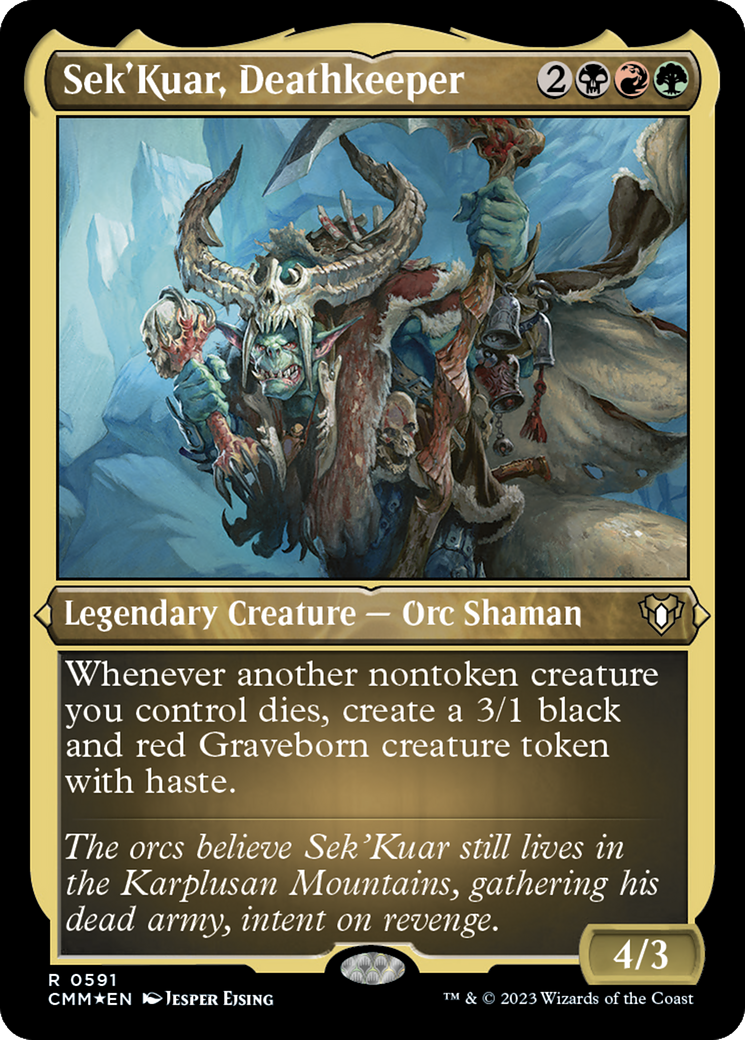 Sek'Kuar, Deathkeeper (Foil Etched) [Commander Masters] | Gamers Paradise