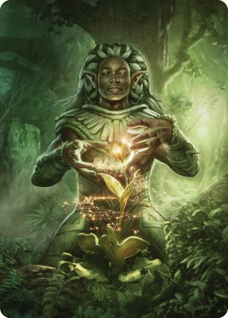 Elvish Mystic Art Card [Commander Masters Art Series] | Gamers Paradise