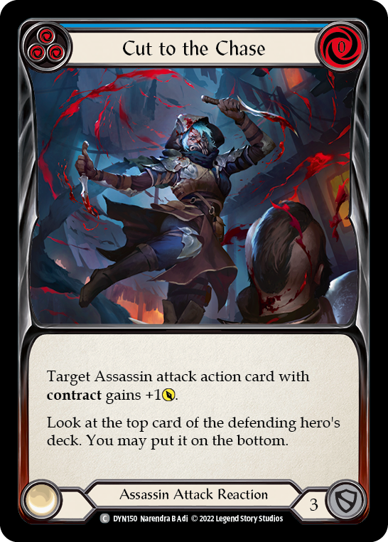 Cut to the Chase (Blue) [DYN150] (Dynasty)  Rainbow Foil | Gamers Paradise