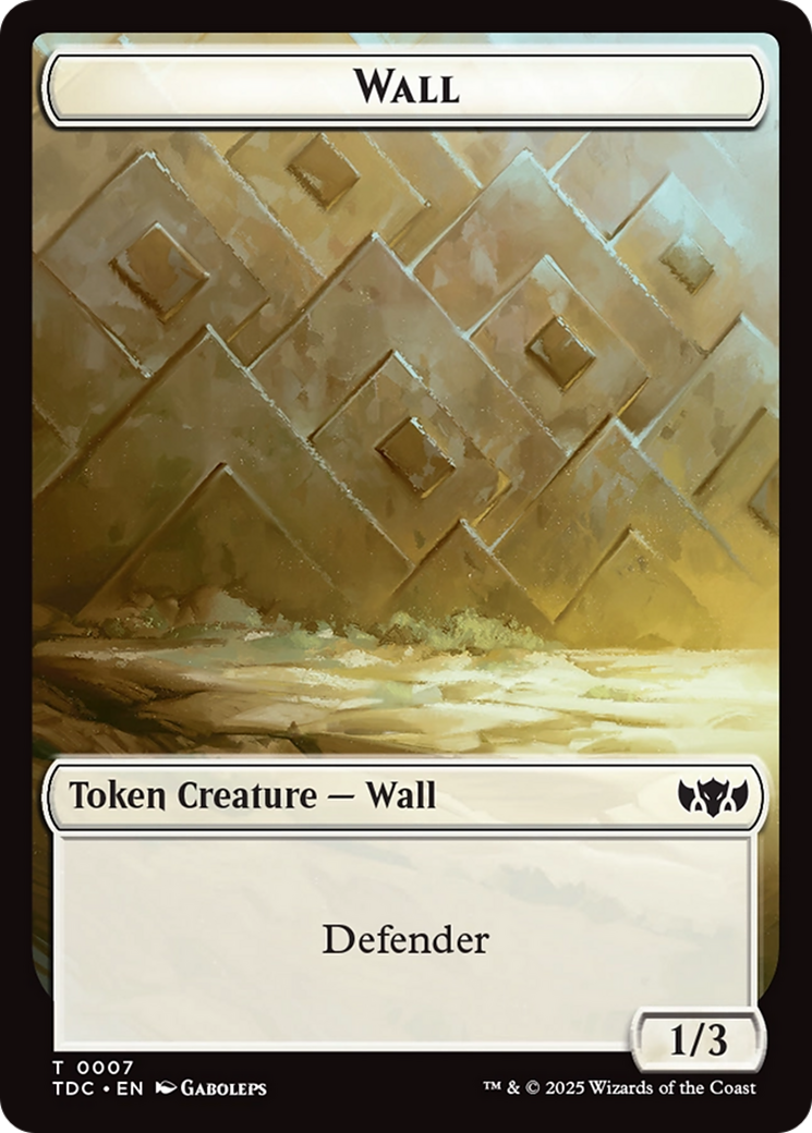 Insect (0023) // Wall Double-Sided Token [Tarkir: Dragonstorm Commander Tokens] | Gamers Paradise