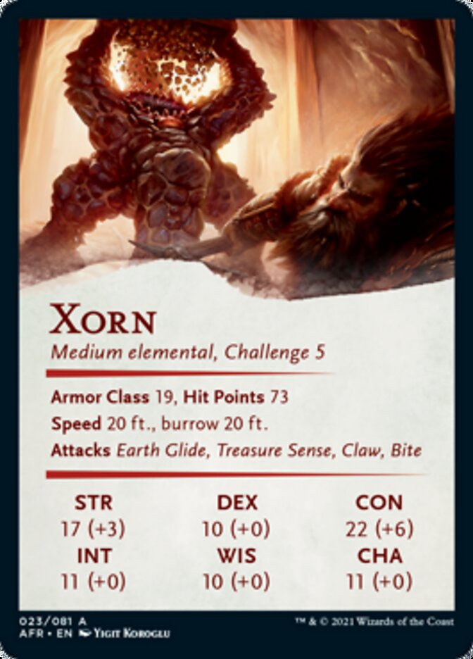 Xorn Art Card [Dungeons & Dragons: Adventures in the Forgotten Realms Art Series] | Gamers Paradise
