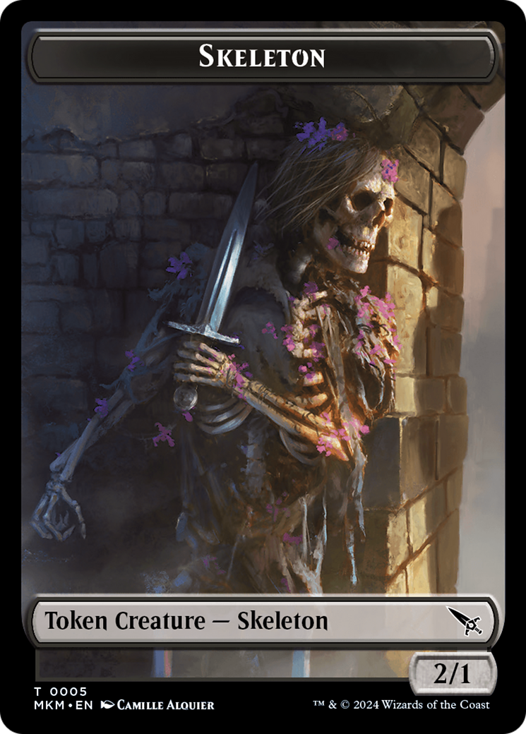 Skeleton Token [Murders at Karlov Manor Tokens] | Gamers Paradise