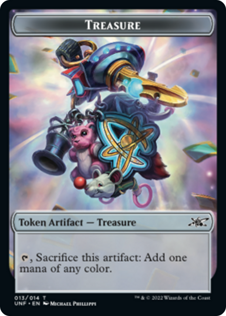 Cat // Treasure (13) Double-Sided Token [Unfinity Tokens] | Gamers Paradise