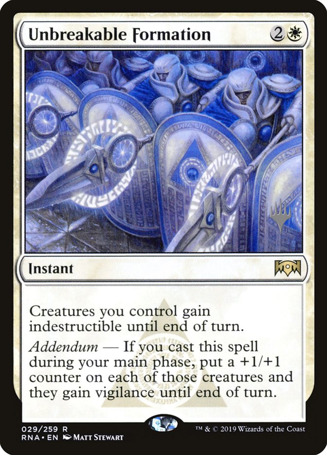 Unbreakable Formation (Promo Pack) [Ravnica Allegiance Promos] | Gamers Paradise