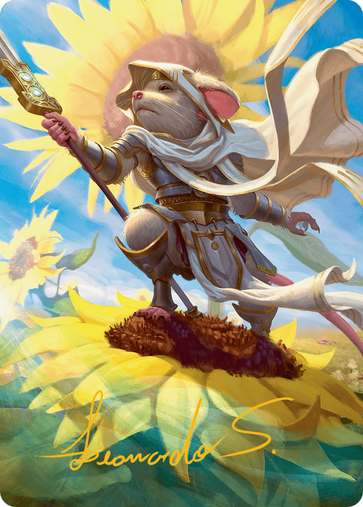 Elspeth, Sun's Champion Art Card (Gold-Stamped Signature) [Bloomburrow Art Series] | Gamers Paradise