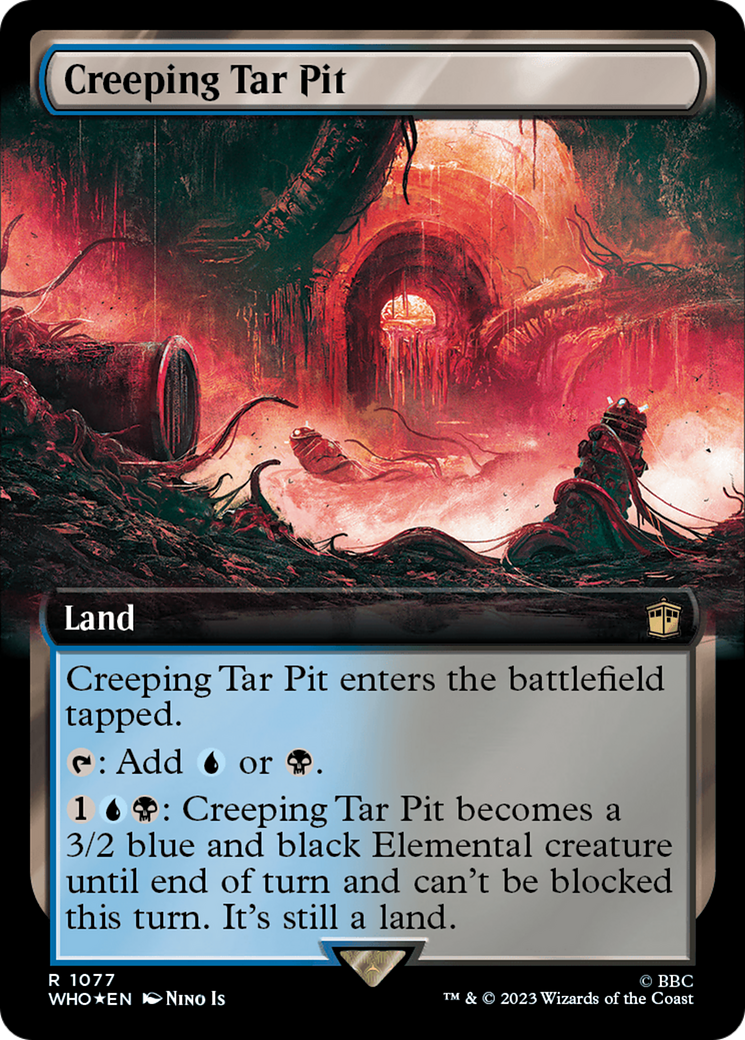 Creeping Tar Pit (Extended Art) (Surge Foil) [Doctor Who] | Gamers Paradise