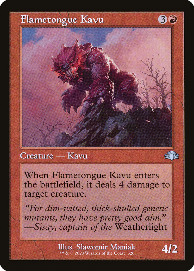 Flametongue Kavu (Retro) [Dominaria Remastered] | Gamers Paradise