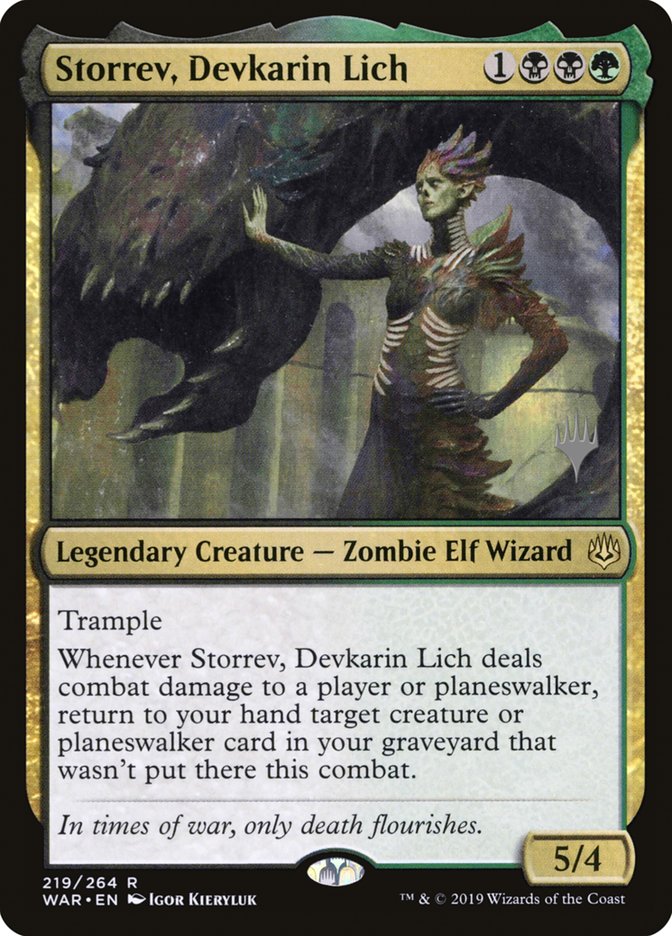 Storrev, Devkarin Lich (Promo Pack) [War of the Spark Promos] | Gamers Paradise