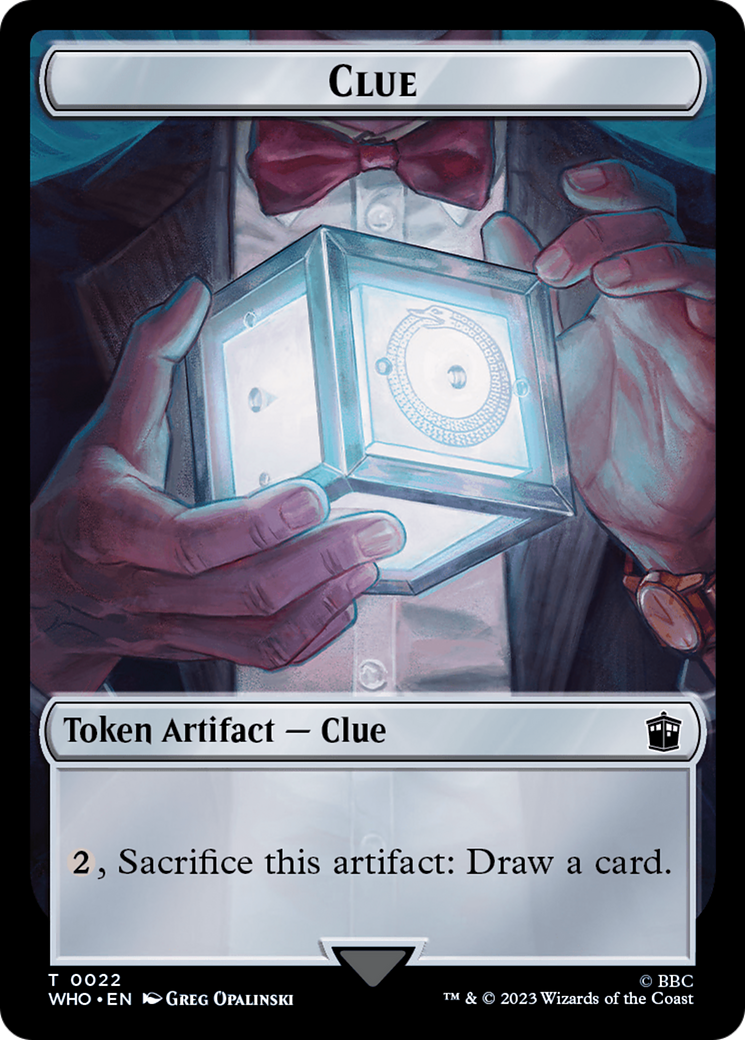 Human Rogue // Clue (0022) Double-Sided Token [Doctor Who Tokens] | Gamers Paradise