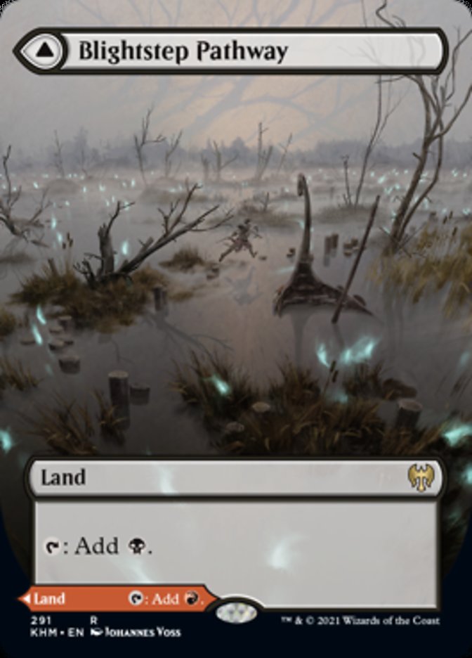 Blightstep Pathway // Searstep Pathway (Borderless Alternate Art) [Kaldheim] | Gamers Paradise