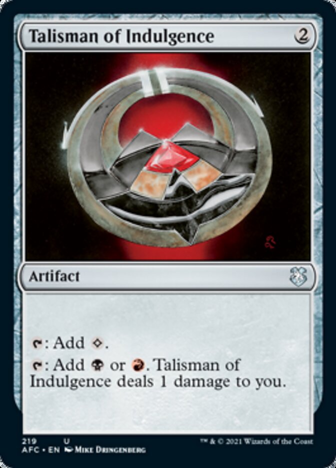 Talisman of Indulgence [Dungeons & Dragons: Adventures in the Forgotten Realms Commander] | Gamers Paradise
