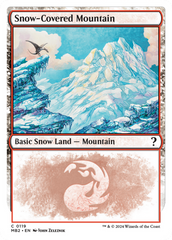 Snow-Covered Mountain (White Border) [Mystery Booster 2] | Gamers Paradise