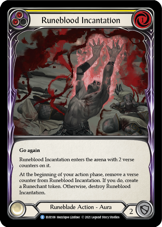 Runeblood Incantation (Yellow) [EVR108] (Everfest)  1st Edition Normal | Gamers Paradise