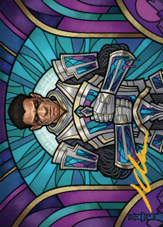 Aron, Benalia's Ruin Art Card (Gold-Stamped Signature) [Dominaria United Art Series] | Gamers Paradise