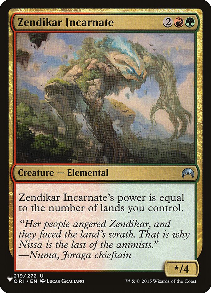 Zendikar Incarnate [The List] | Gamers Paradise