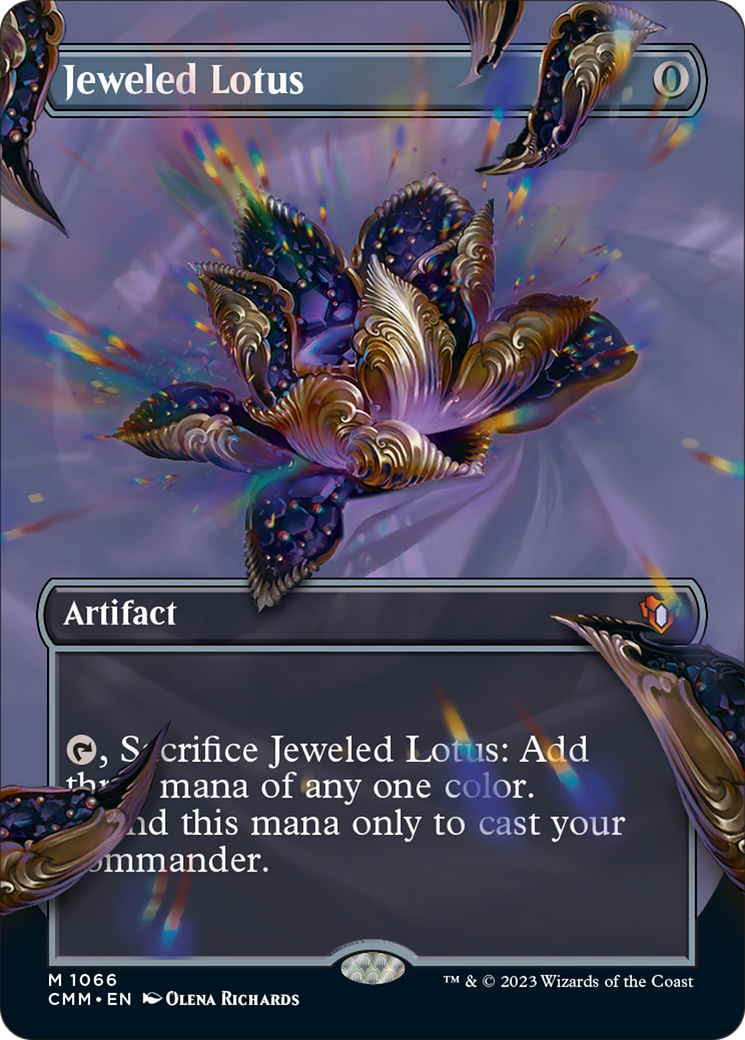 Jeweled Lotus (Borderless Textured Foil Frame Break) [Commander Masters] | Gamers Paradise