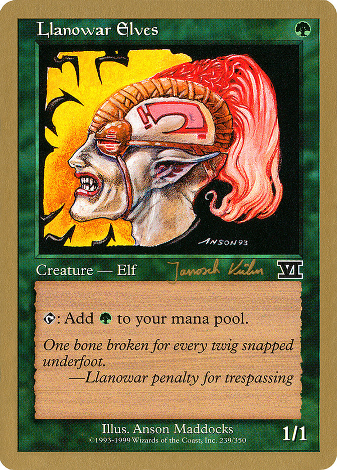 Llanowar Elves (Janosch Kuhn) [World Championship Decks 2000] | Gamers Paradise