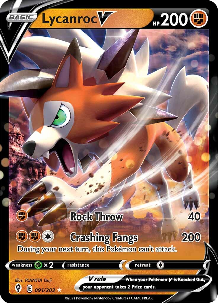 Lycanroc V (091/203) [Sword & Shield: Evolving Skies] | Gamers Paradise