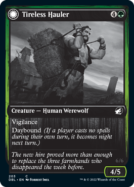 Tireless Hauler // Dire-Strain Brawler [Innistrad: Double Feature] | Gamers Paradise