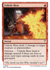 Unholy Heat (White Border) [Mystery Booster 2] | Gamers Paradise