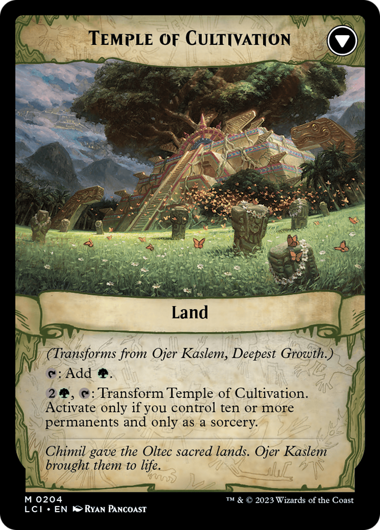 Ojer Kaslem, Deepest Growth // Temple of Cultivation [The Lost Caverns of Ixalan Prerelease Cards] | Gamers Paradise