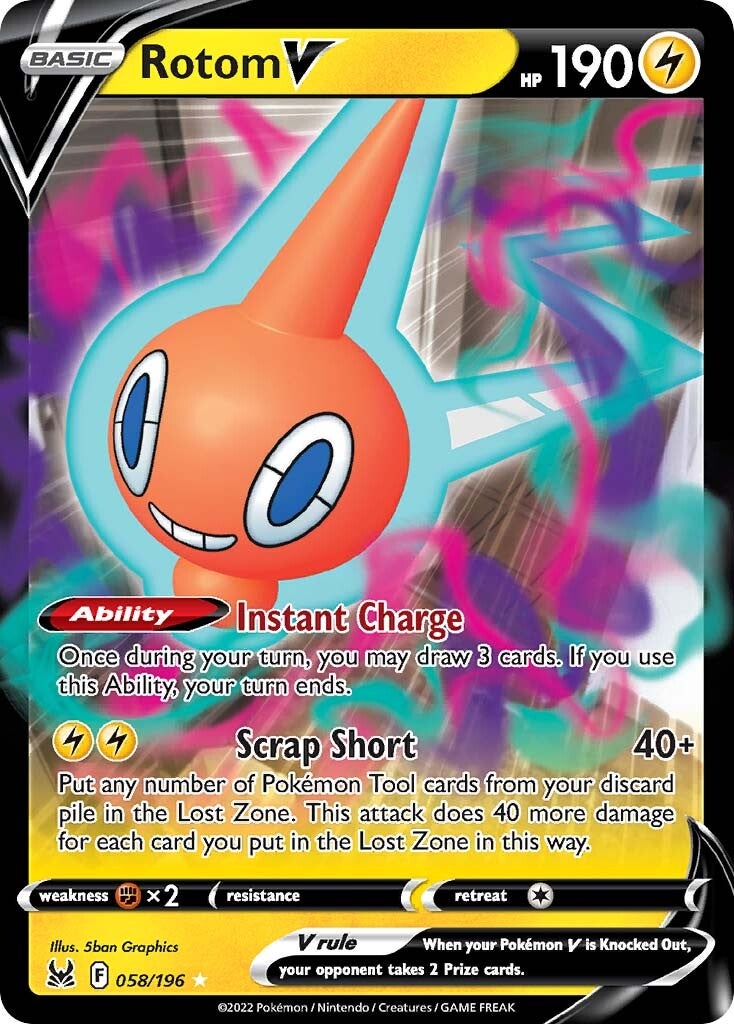 Rotom V (058/196) [Sword & Shield: Lost Origin] | Gamers Paradise