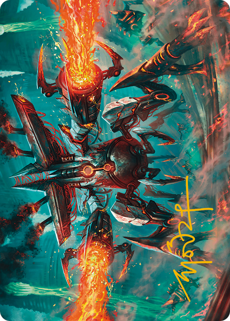 Exterminator Magmarch Art Card (Gold-Stamped Signature) [Modern Horizons 3 Art Series] | Gamers Paradise