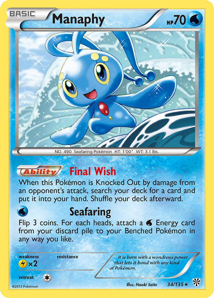 Manaphy (34/135) [Black & White: Plasma Storm] | Gamers Paradise