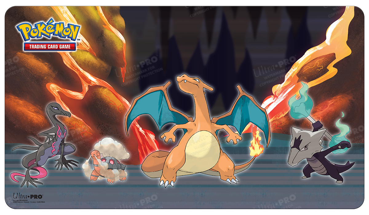 Ultra PRO: Playmat - Pokemon (Charizard, Salazzle, Torkoal, and Alolan Marowak) | Gamers Paradise