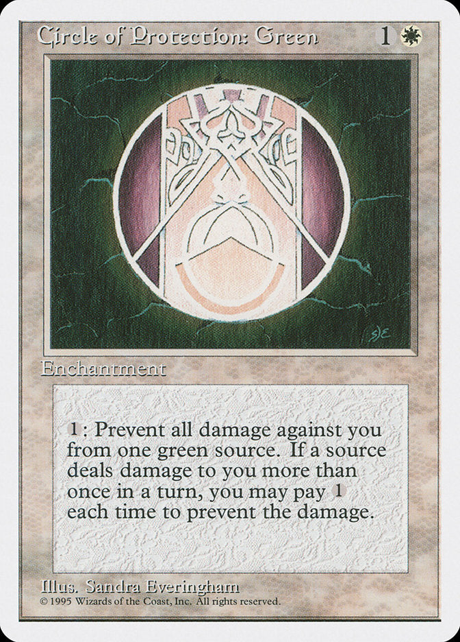 Circle of Protection: Green [Fourth Edition] | Gamers Paradise