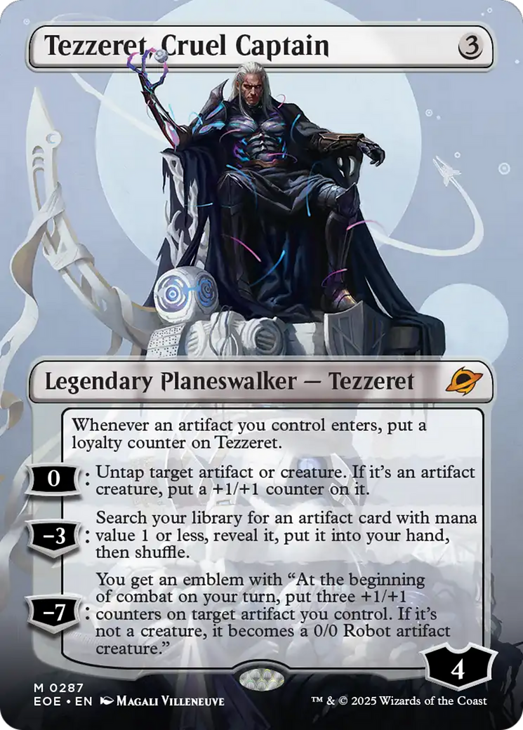 Tezzeret, Cruel Captain (Borderless) [Edge of Eternities] | Gamers Paradise