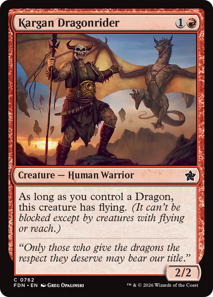 Kargan Dragonrider (0762) [Foundations] | Gamers Paradise