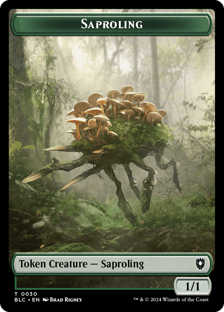 Hamster // Saproling Double-Sided Token [Bloomburrow Commander Tokens] | Gamers Paradise