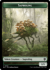 Saproling // Treasure Double-Sided Token [Bloomburrow Commander Tokens] | Gamers Paradise